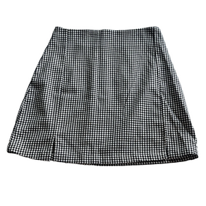 john galt by brandy melville Classic Black and White Checkered mini Skirt